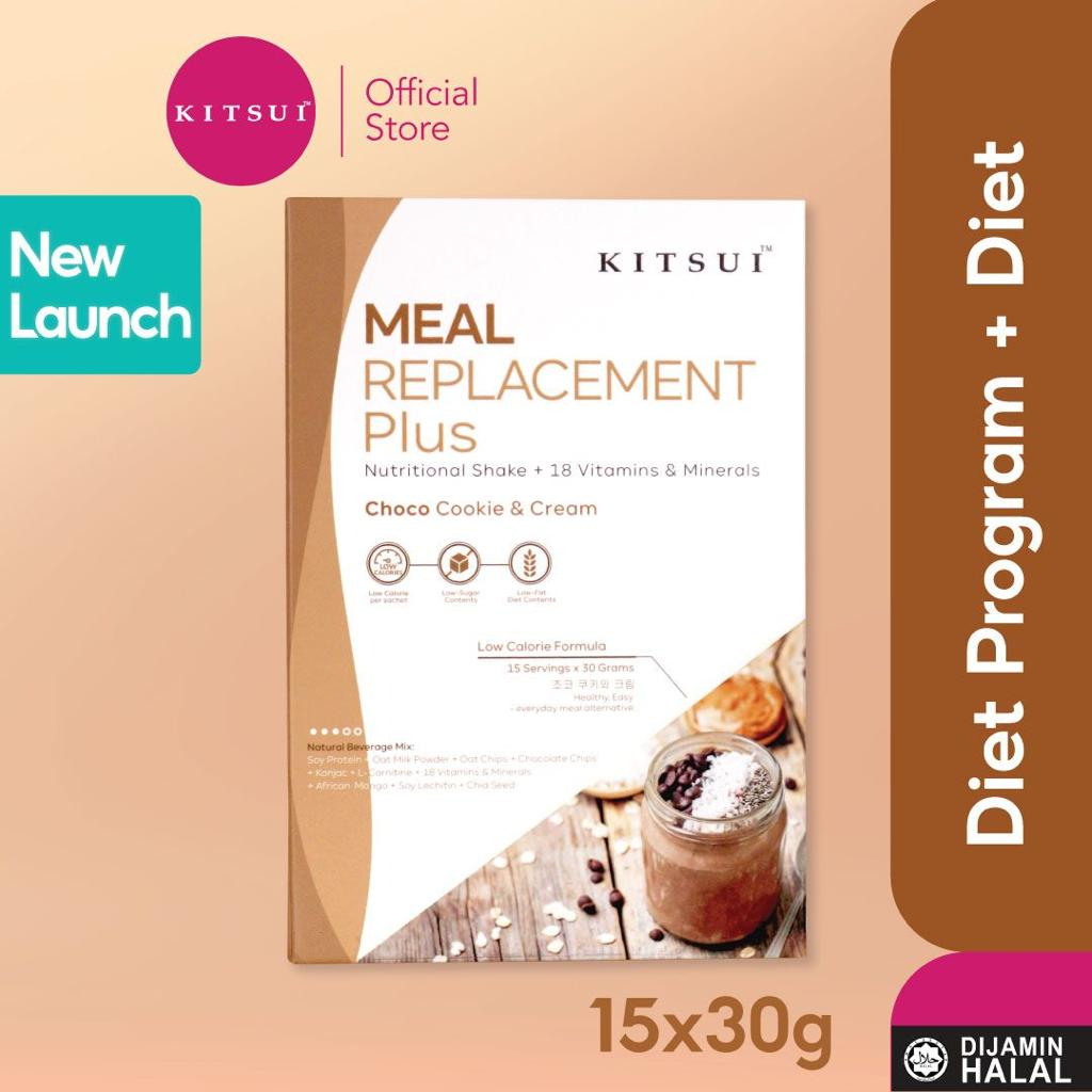 KITSUI KMRP Meal Replacement Plus 15's x 15g | Choco Chip | Pengganti Makanan | Diet | Turun Berat | Supplement