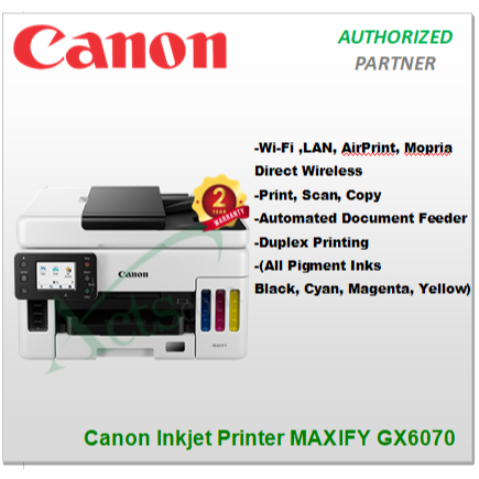 Canon Maxify Gx A Printer Auto Duplex Print Scan Copy Touch Lcd Wireless Lan