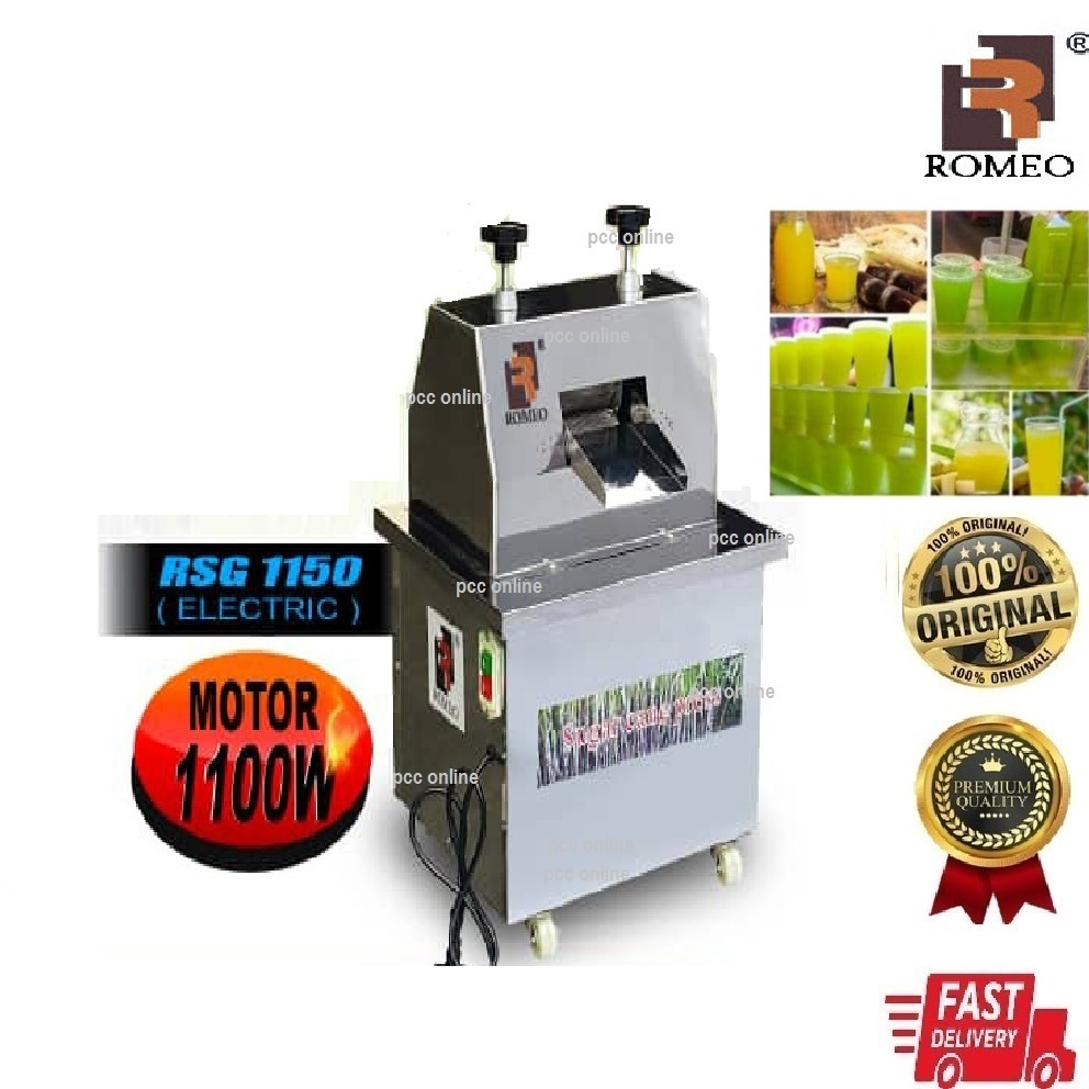 ROMEO RSG1150 Stainless Steel Sugarcane Juicer Machine/Mesin Tebu /Mesin Air Tebu 1100W (ELECTRIC)