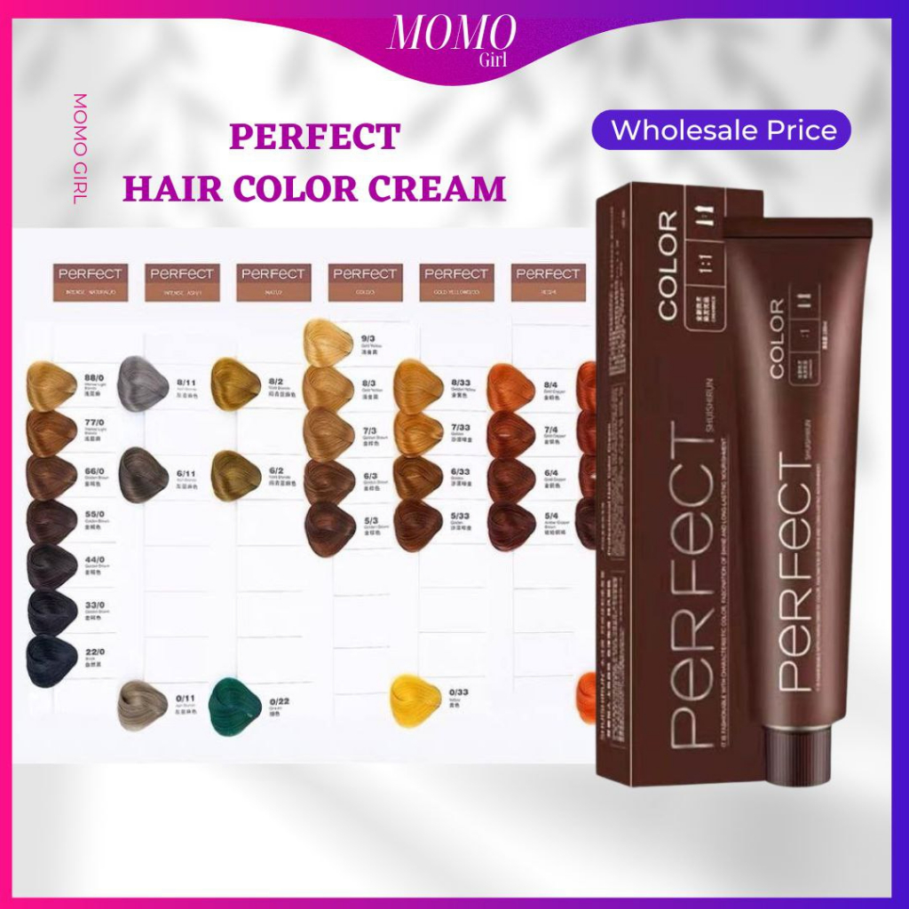 Perfect Jinghongda Hair Color Cream Salon Barber Rambut Warna Beauty Dye 90g BORONG Shuishirun Asian Fashion Colour