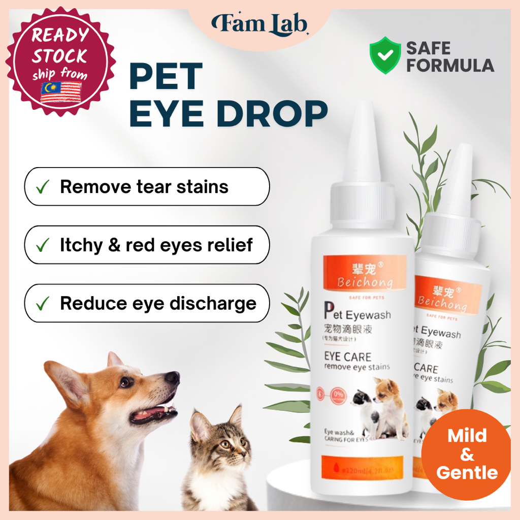 Pet Eyewash Solution Eye Cleaner Cleanser Eye Drop Infection 120ML Ubat
