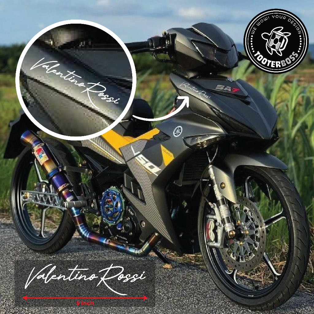 Sticker Motor (Sesuai Semua Jenis Motor) Custom Nama Sendiri. Motorcylce Custom Name Sticker. V1