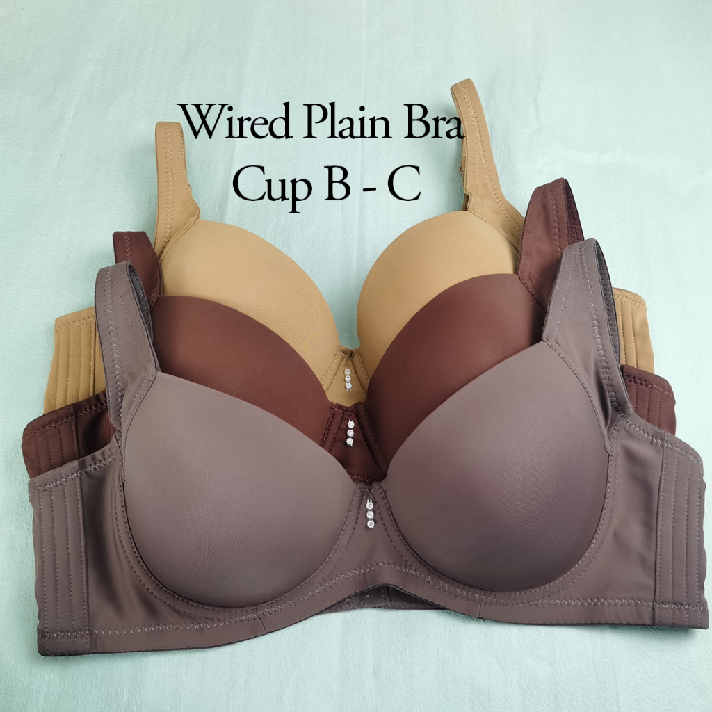 Soft Thin Sponge Bra Plain Cotton Bra Cup BC Size 34-42 Skin-Friendly SUPOR LISA /Baju Dalam Wanita Ada Dawai Breathable