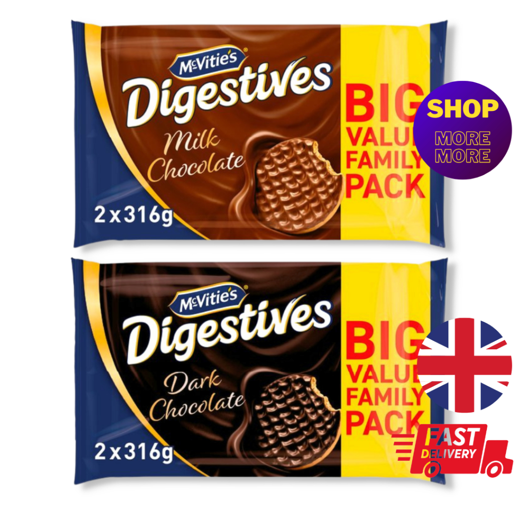 [CHEAPEST FASTEST🔥] McVities 🇬🇧 Milk Chocolate Digestive/ Dark