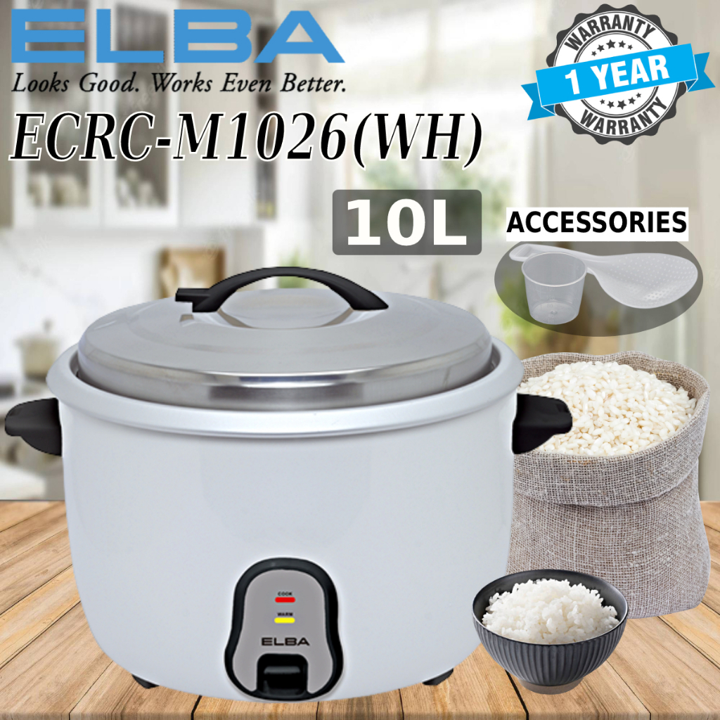 ELBA 10.0L COMMERCIAL RICE COOKER ECRCM1026 (WH) Shopee Malaysia