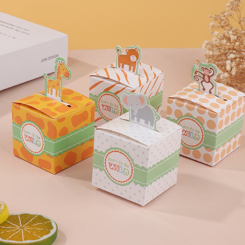 Cute Animal Candy Box | Safari Jungle Zoo Theme Gift Chocolate Sweets Candy Box | Kids Birthday Party Decoration Goodies