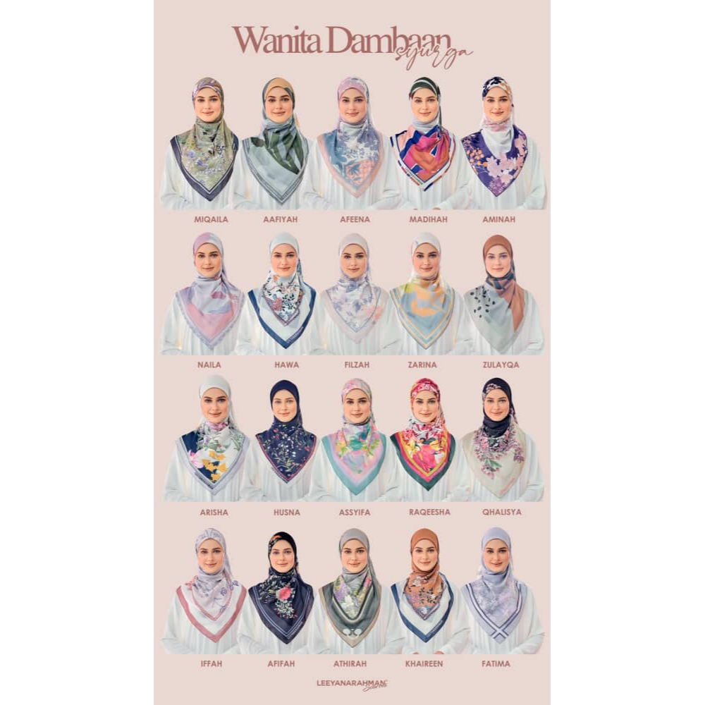 READY STOCK FAST SHIPPING Leeyanarahman Scarves Edisi Wanita Dambaan Syurga / Bawal Cotton Bidang 45 /Mudah Gosok