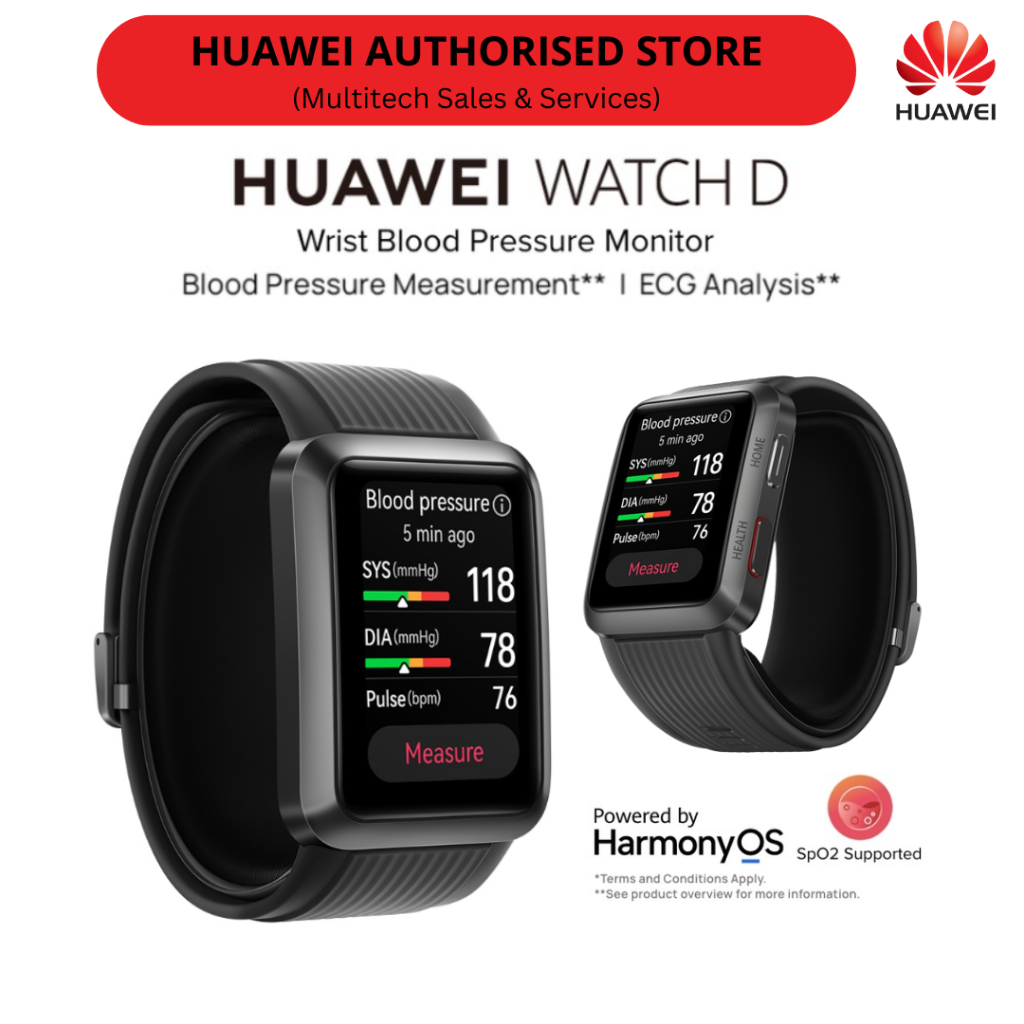 Huawei Watch D Smartwatch Blood Pressure Measurement ECG Analysis SpO2
