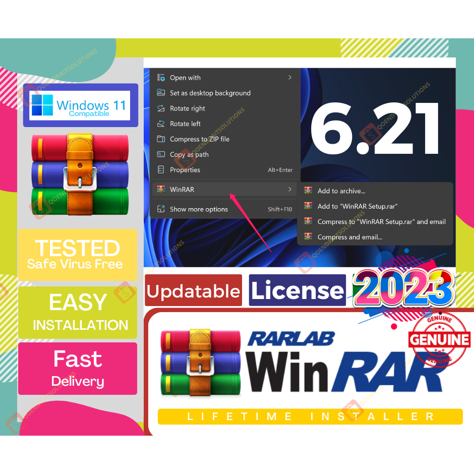 WinRAR 6.21 Crack 2023 Alternative Edition [32-64 Bit] Portable License Code