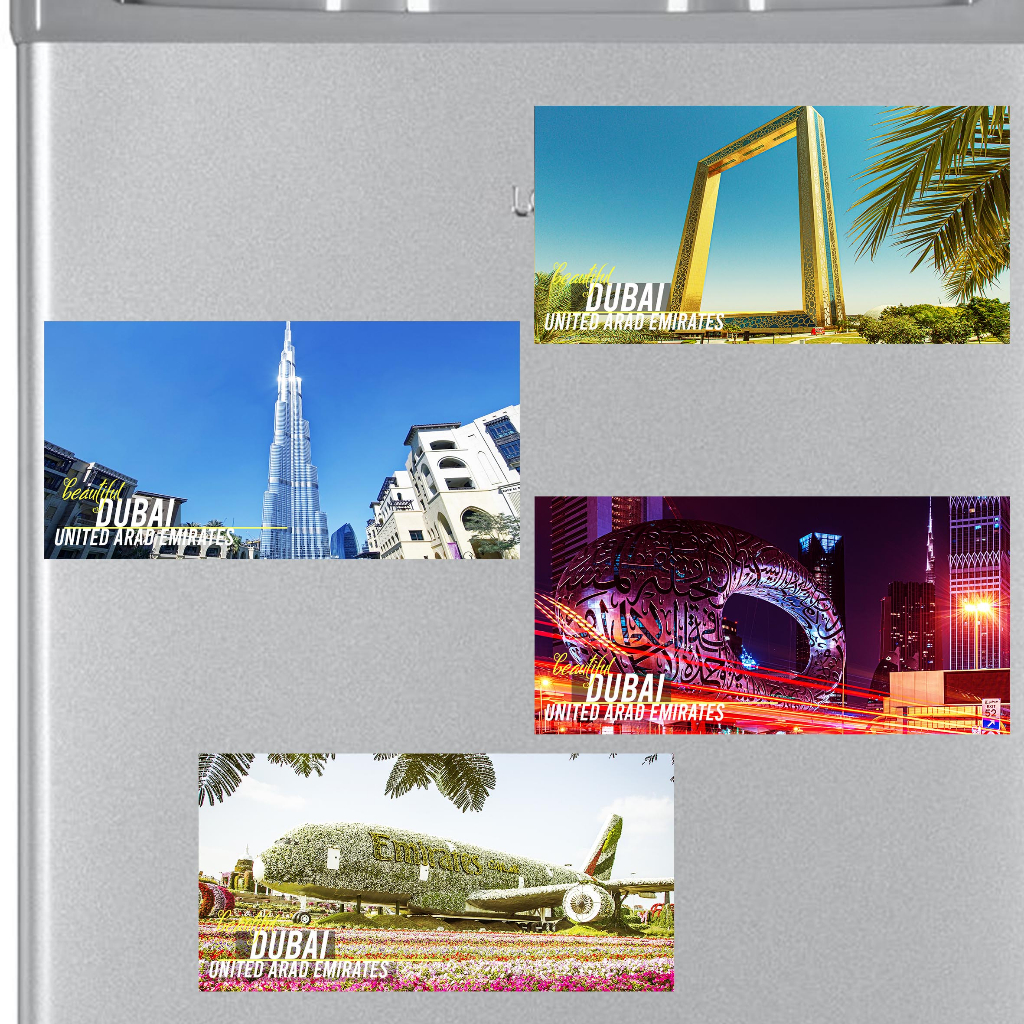 Dubai UAE Arab Emirates Gift Souvenir Fridge Magnet Sheet 10 cm x 5 cm