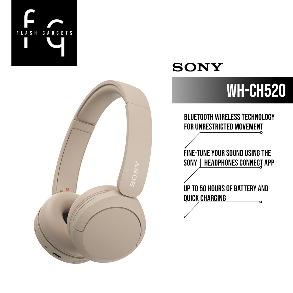 Sony WH-CH520 Wireless Headphones | 1 Year Sony Malaysia Warranty