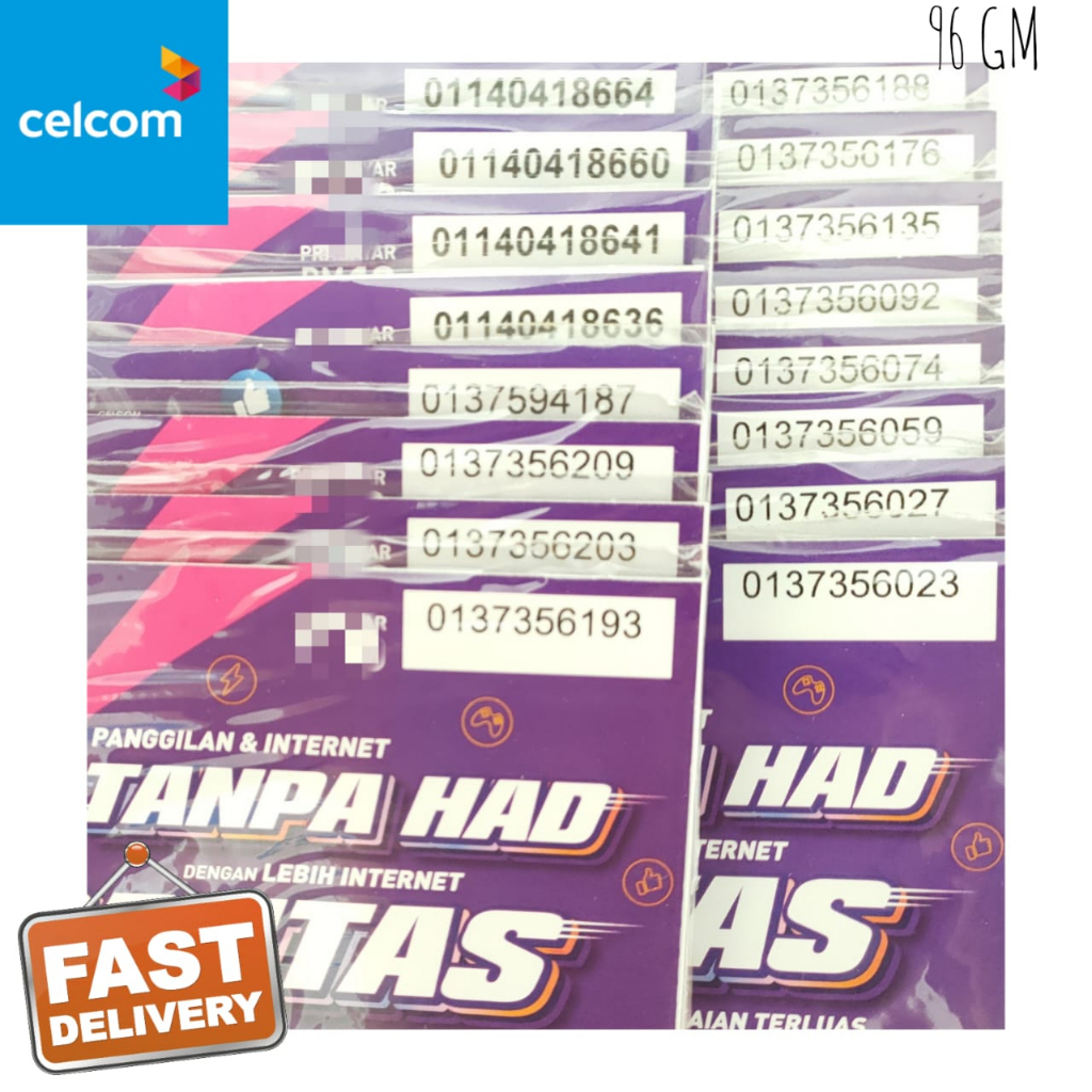 Nice Number Tanpa Had Unlimited data Plan (Sim card only