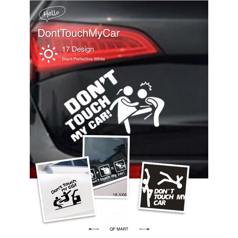 Dont touch my car sticker funny automobile car reflective sticker car