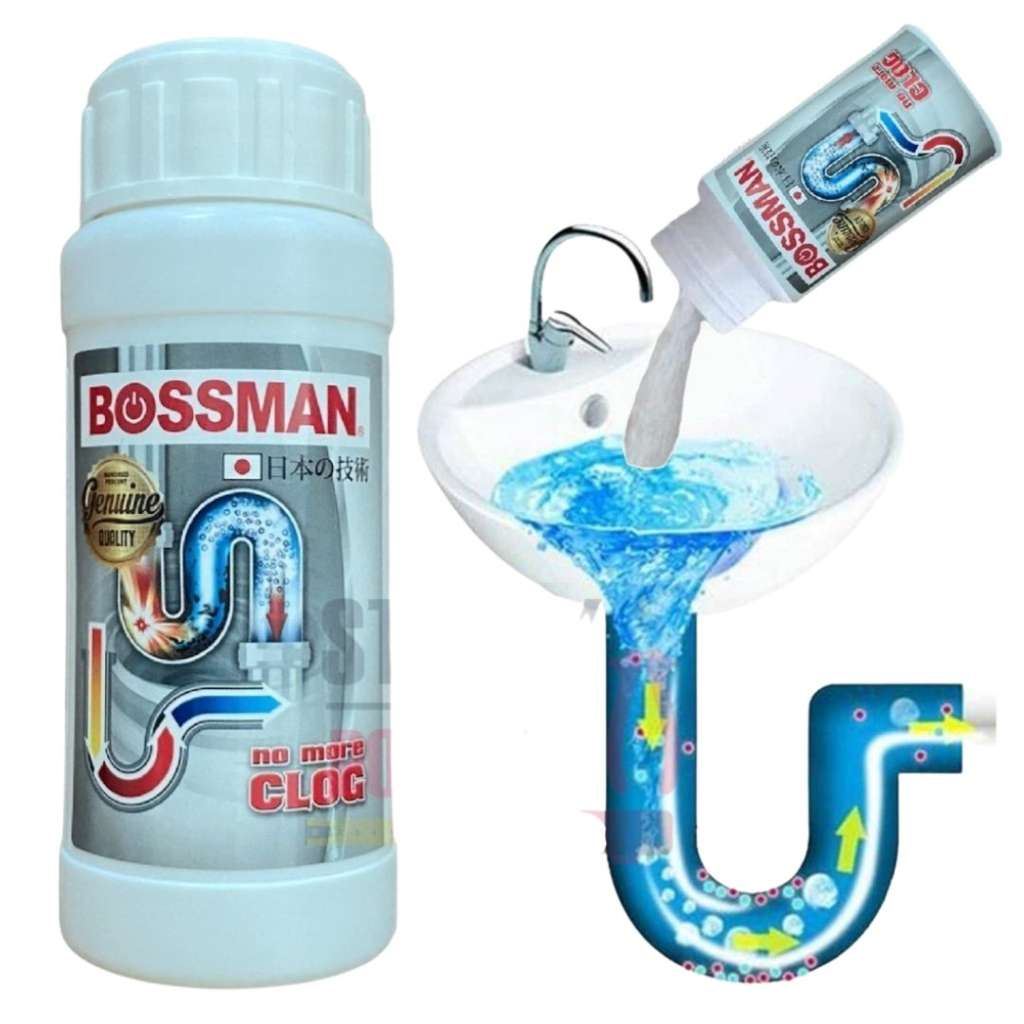 BOSSMAN 110G NO MORE CLOG / DRAIN CLOG REMOVAL / DRAIN CLEANER / HOME