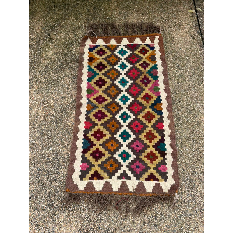 UTA Handwoven Persian Kilim Rug Small Wool carpet Bedroom Living room Kitchen 110x66cm Sajadah Prayer Mat