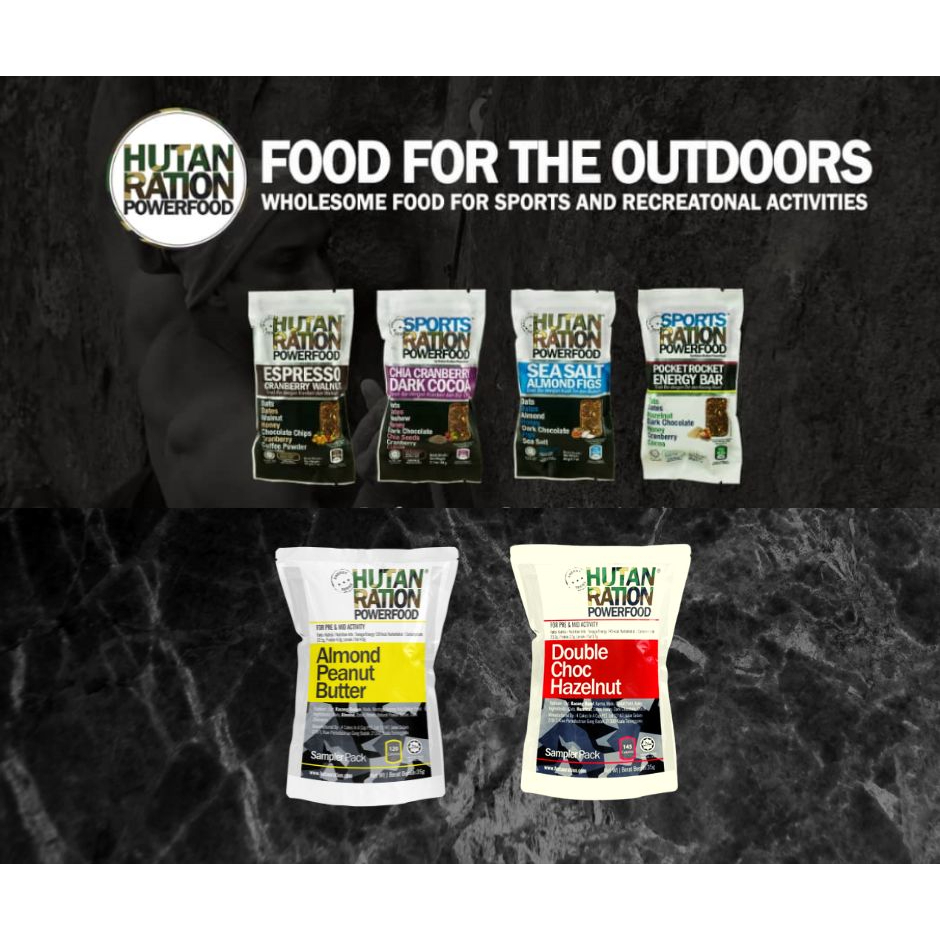 HUTAN RATION POWER BAR 6 FLAVORS POWERFOOD SERIES [ Pack 35gm & 60gm