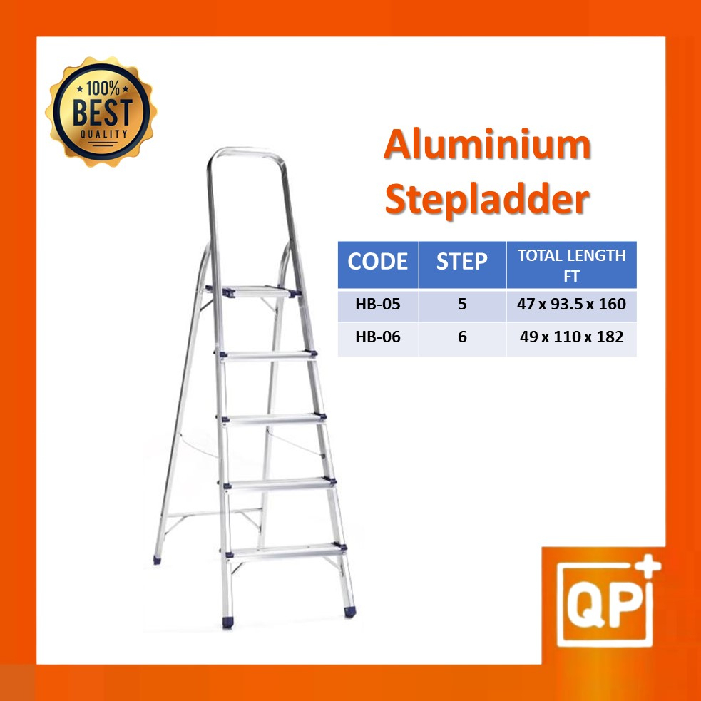 [CLEARANCE STOCK] STRONGMAN SINGLE ALUMINIUM STEP LADDER HOUSEHOLD