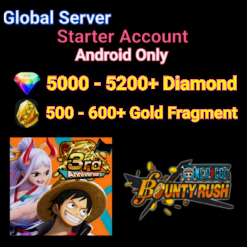 OPBR One Piece Bounty Rush Starter Account 5000+ RD for Global Version