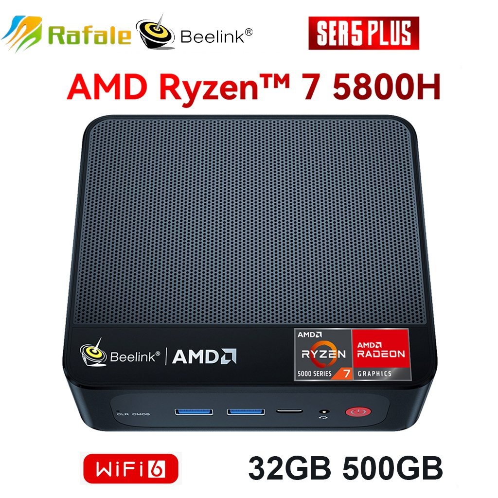 New Beelink SER5 Plus AMD Ryzen 7 5800H Windows 11 Pro MINI PC Ryzen 5