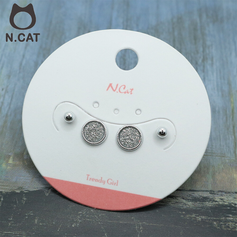 [N.CAT] No. 1 Korea Brand / Basic Simple Earrings / STUD / Silver Color / 16459023