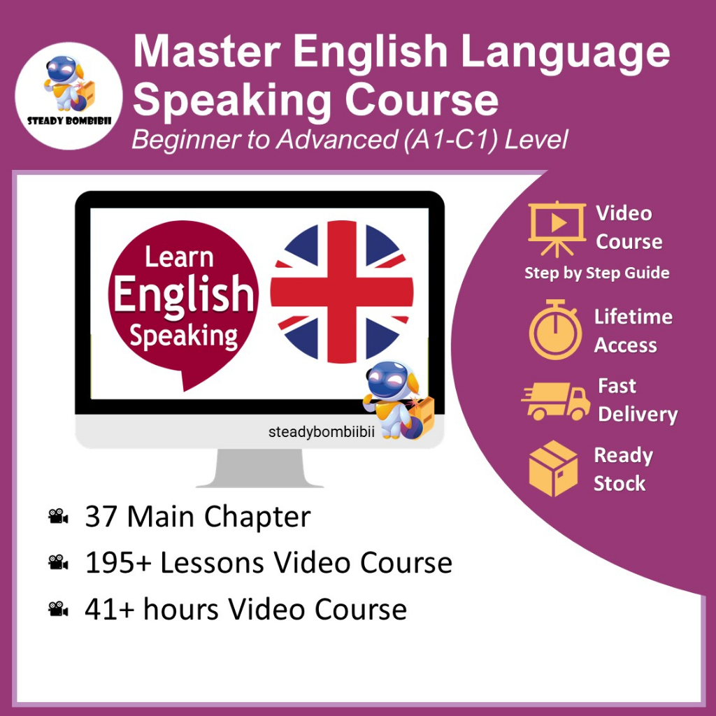 [Video Course] Master English Language Speaking Course - Beginner To Advanced (A1-C1) [195 Lessons Video Tutorial]