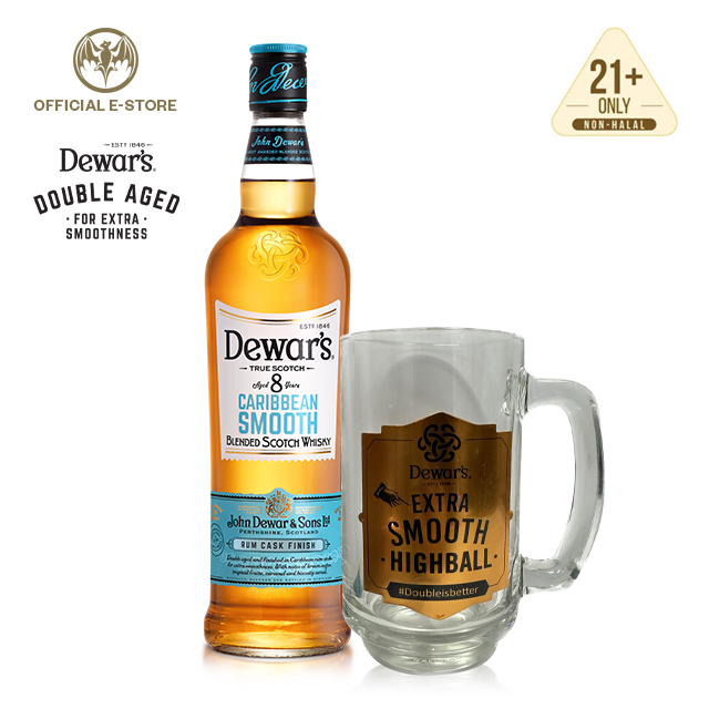 Dewar's 8 Years Old Caribbean Smooth Blended Scotch Whisky (750ml ...