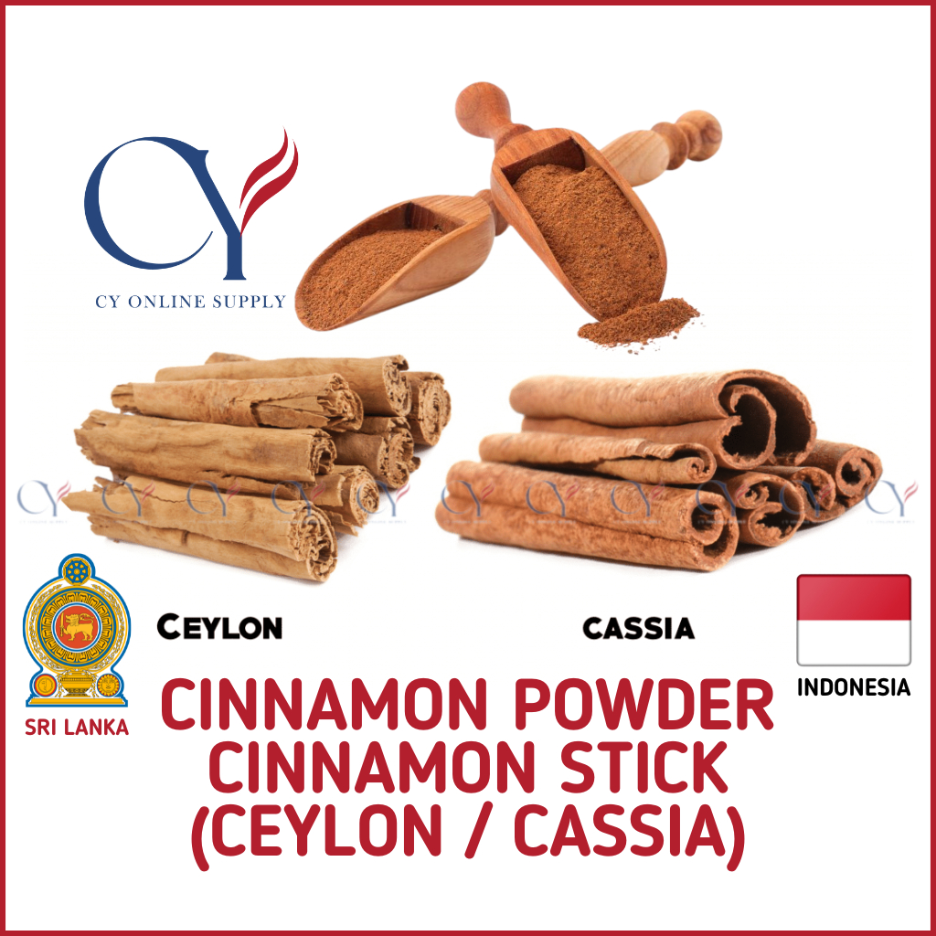 SRI LANKA Cinnamon Powder 100g 50g 250g l Cinnamon Stick 100g 桂皮粉 Serbuk Kayu Manis Cassia Ceylon Cinnamomum Zeylanicum