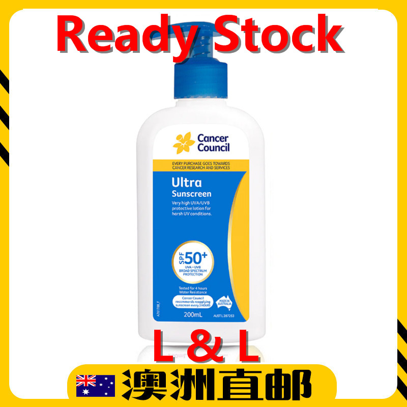 [Ready Stock EXP: 08/2026yr] Cancer Council SPF 50+ Ultra Sunscreen Pump ( 200ml ) ( Made In Australia )