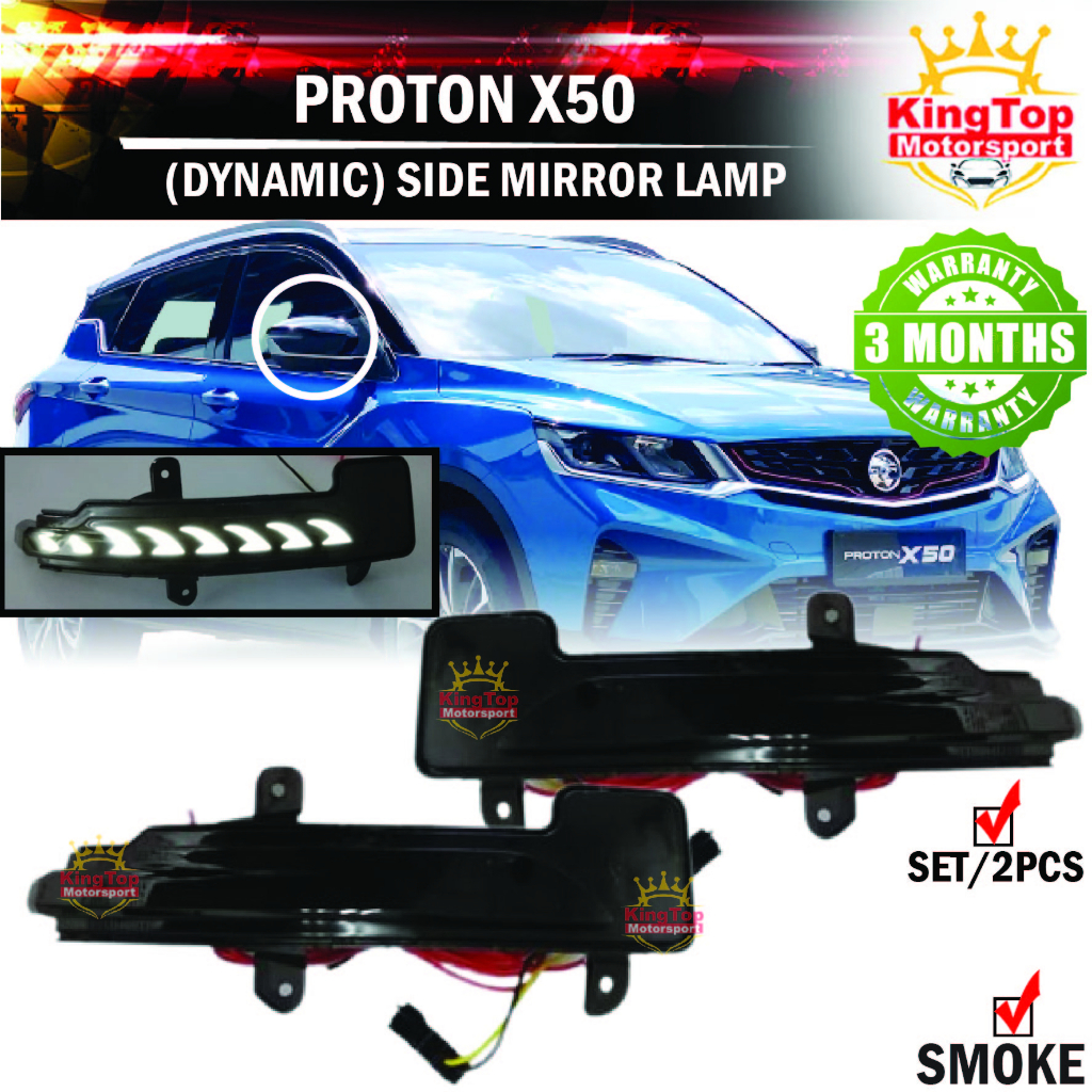 Proton X50 Dynamic Side Mirror Led With Signal Running ( 2pcs/set