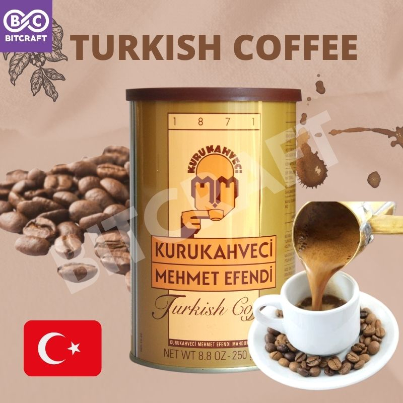 Kurukahveci Mehmet Efendi Turkish Coffee 100% Pure Fine Grounded Coffee Arabica Powder Serbuk Kopi Turki Halus