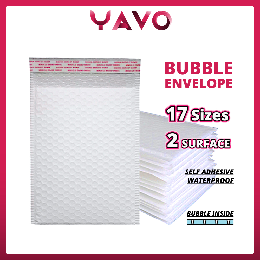 YAVO Bubble Envelope Bubble Mailer White Bubble Wrap Mailer Courier Bag