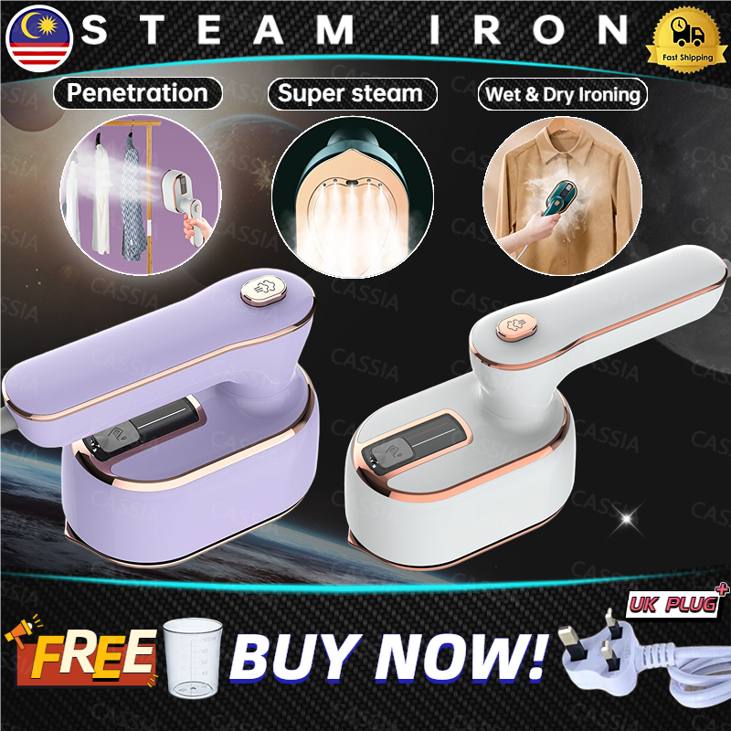 Iron steam Handheld Mini Portable Rotatable household travel steamer iron board ironing machine papan seterika baju 蒸汽熨鬥