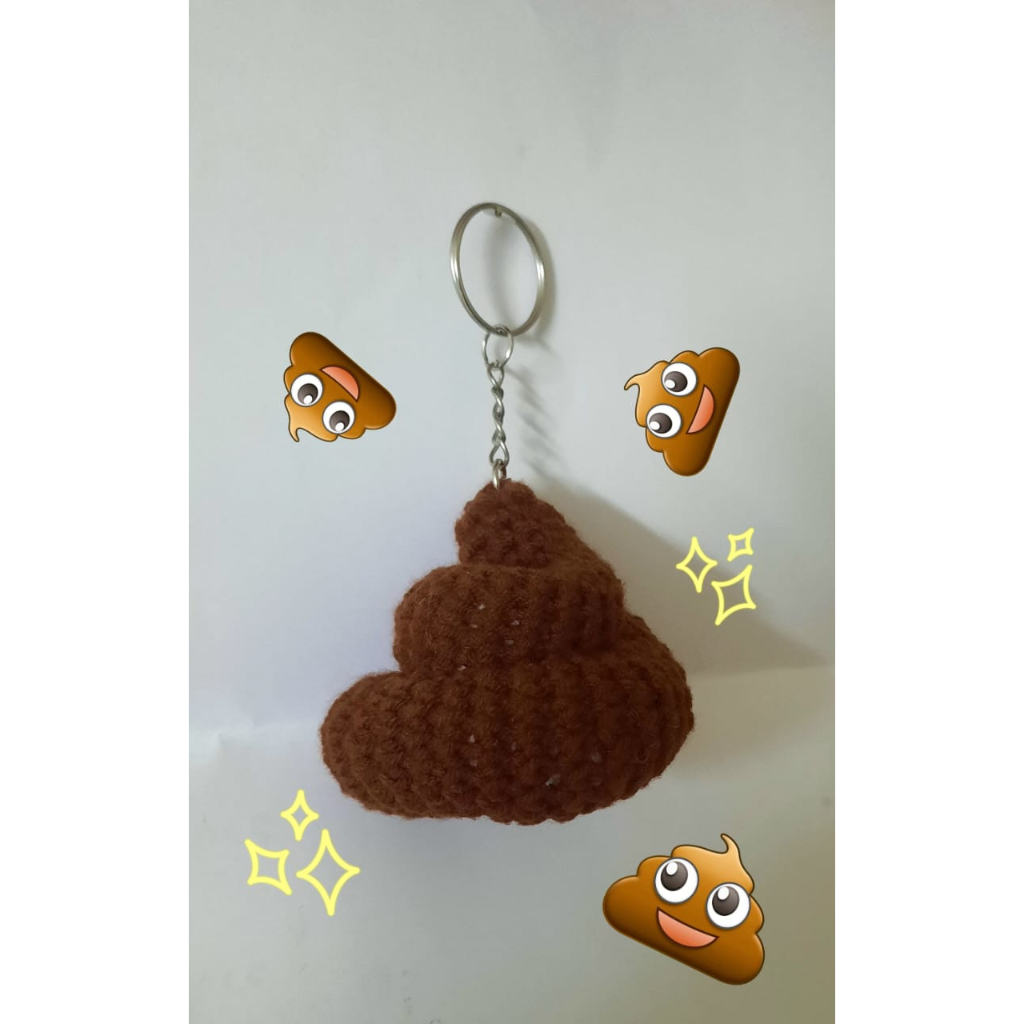 POOP EMOJI KEYCHAIN\ funny gift Shopee Malaysia