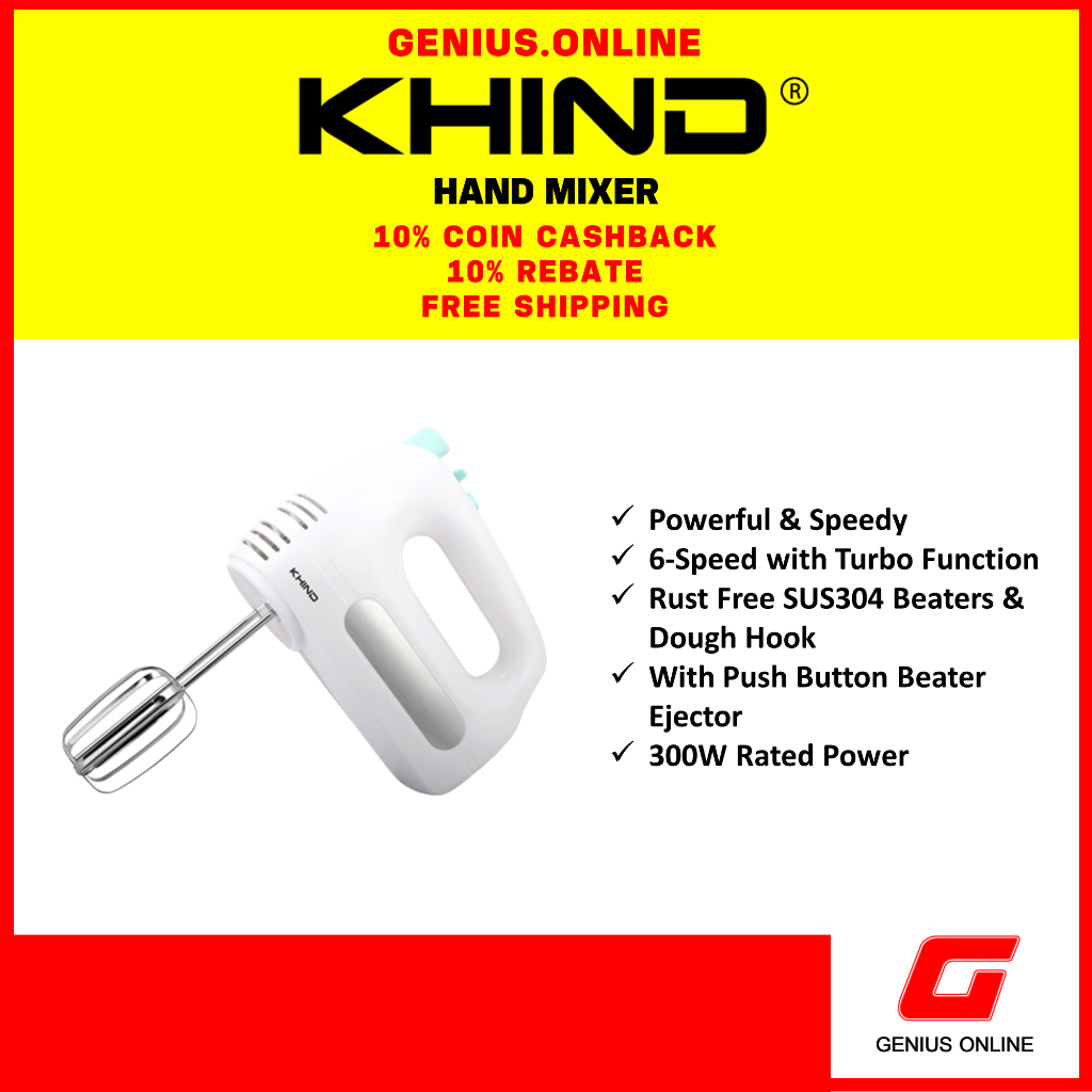 KHIND Hand Mixer HM300 300W / HM200 160W