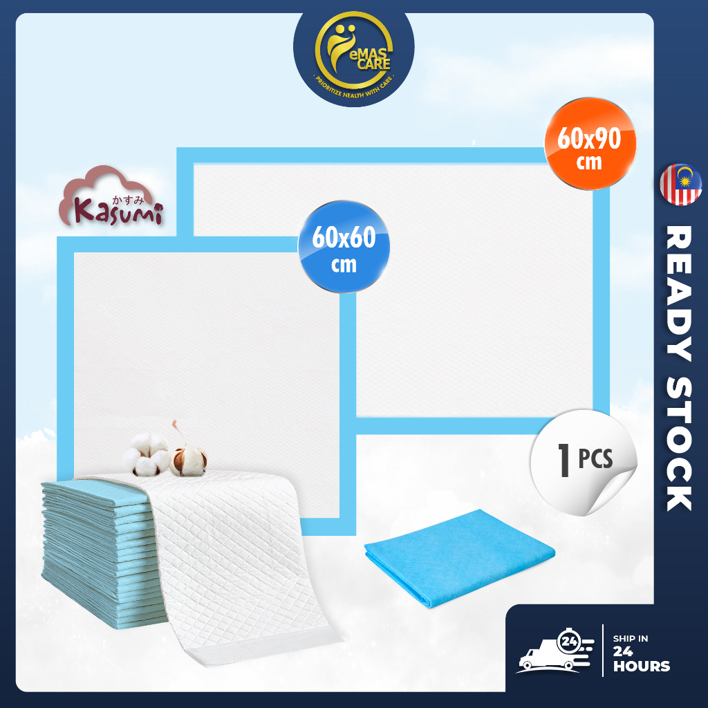 Kasumi 1Pcs Disposable Underpad 60X9060X60cm Incontinence Pads, Super Absorbent Protection