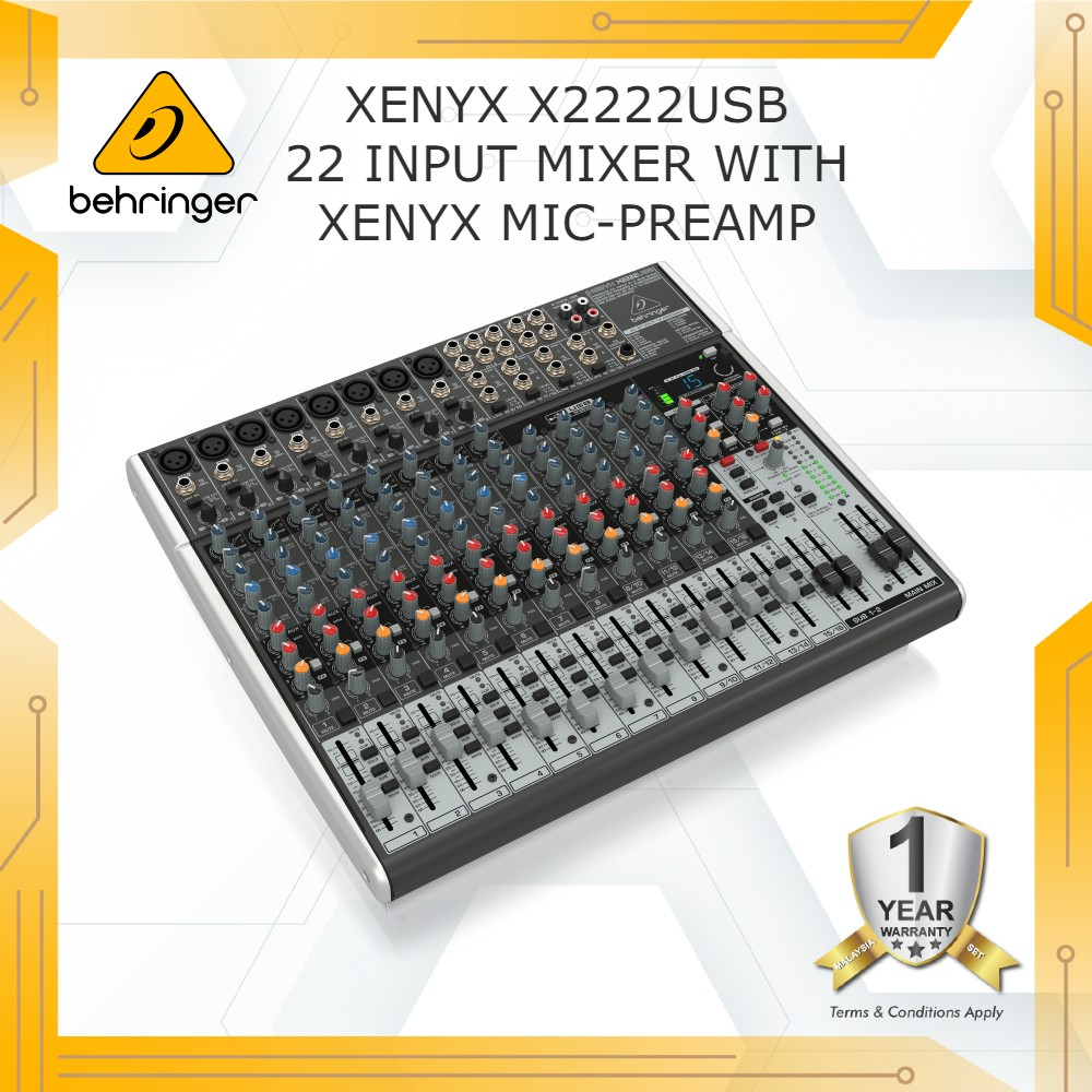 BEHRINGER XENYX X2222USB 22Input Mixer with USB & Effect Shopee Malaysia