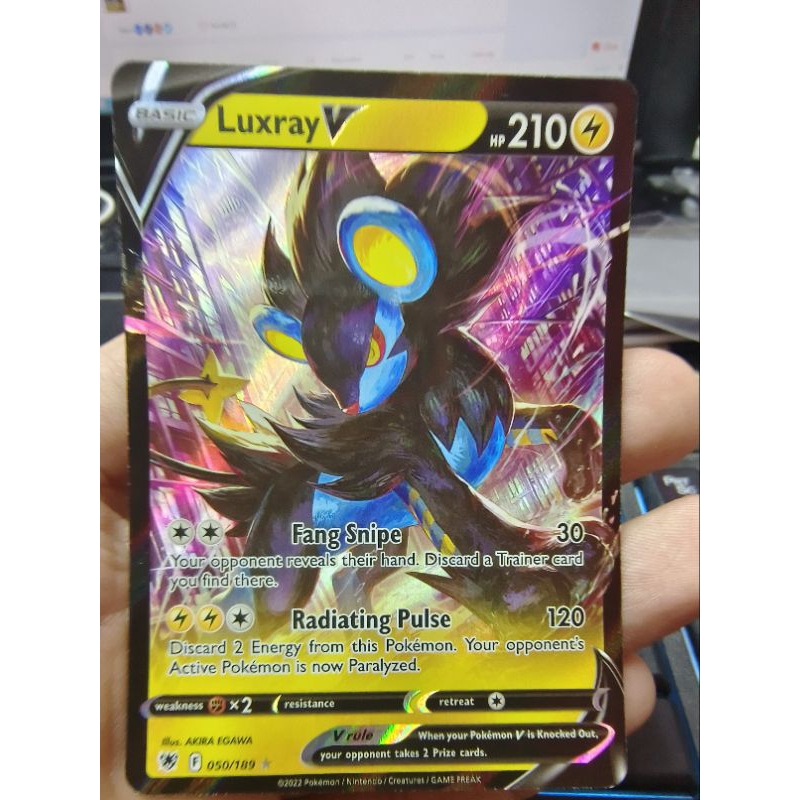 Electric Type Pokemon Card V Luxray V 050189 Shopee Malaysia 6353