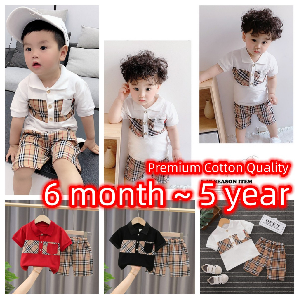 [MummyKids] Fashion Handsome Formal Baby Boys Polo Tee Set Colar