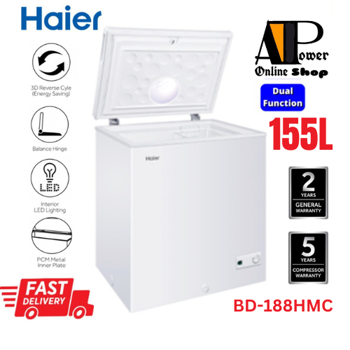 Haier 6in 1 Convertible Chest Freezer, 155L BD188HMC/BD138HMC 100L
