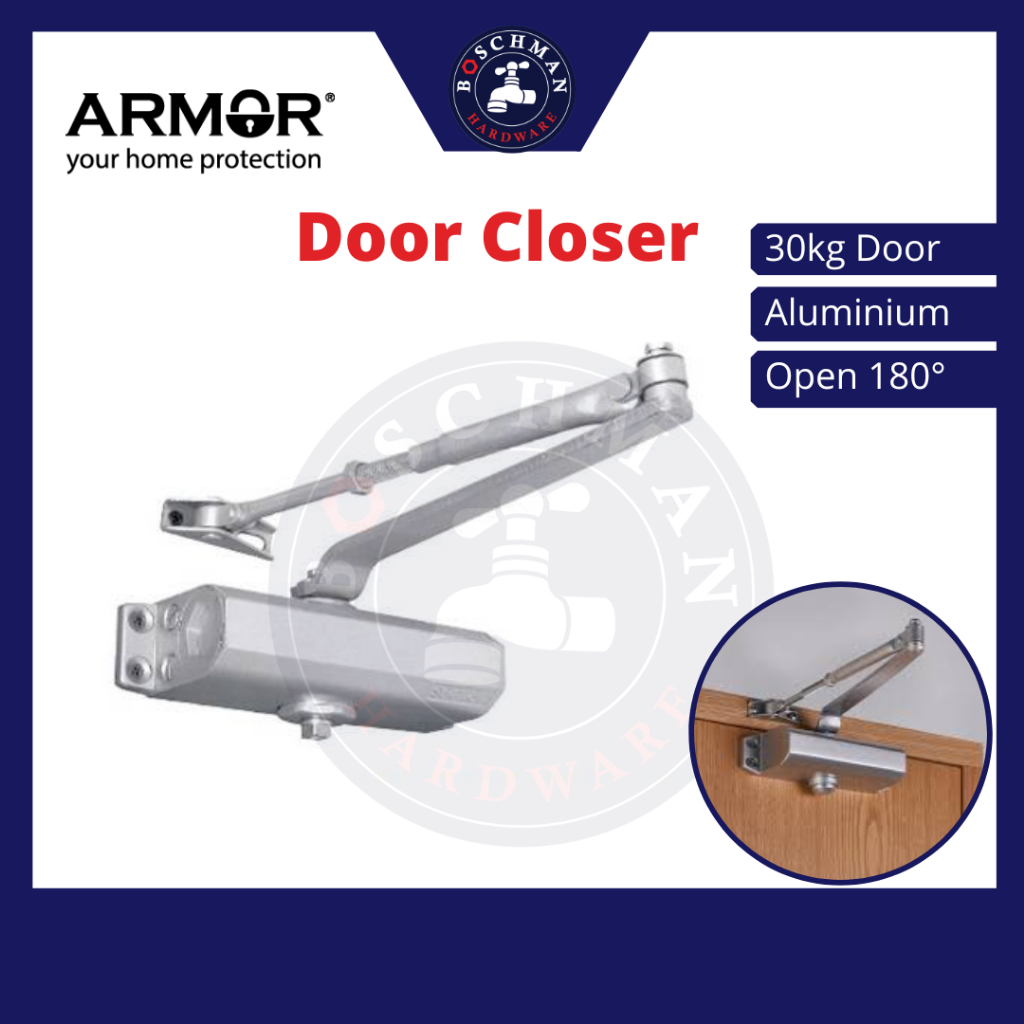 ARMOR Aluminium Door Closer ADCD51 Automatic Adjustable Spring Door