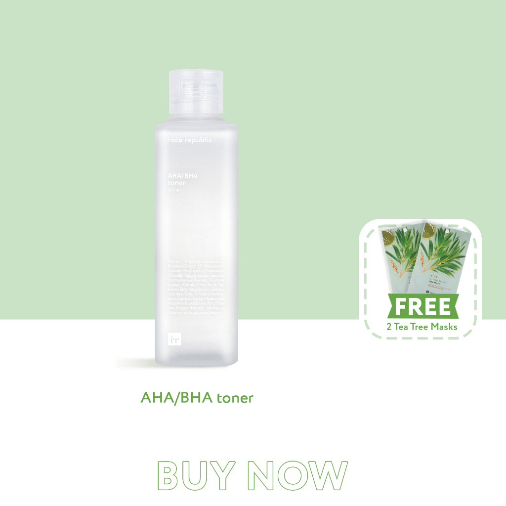 Face Republic AHA/BHA Toner for Oily Sensitive Skin (160ml) Shopee