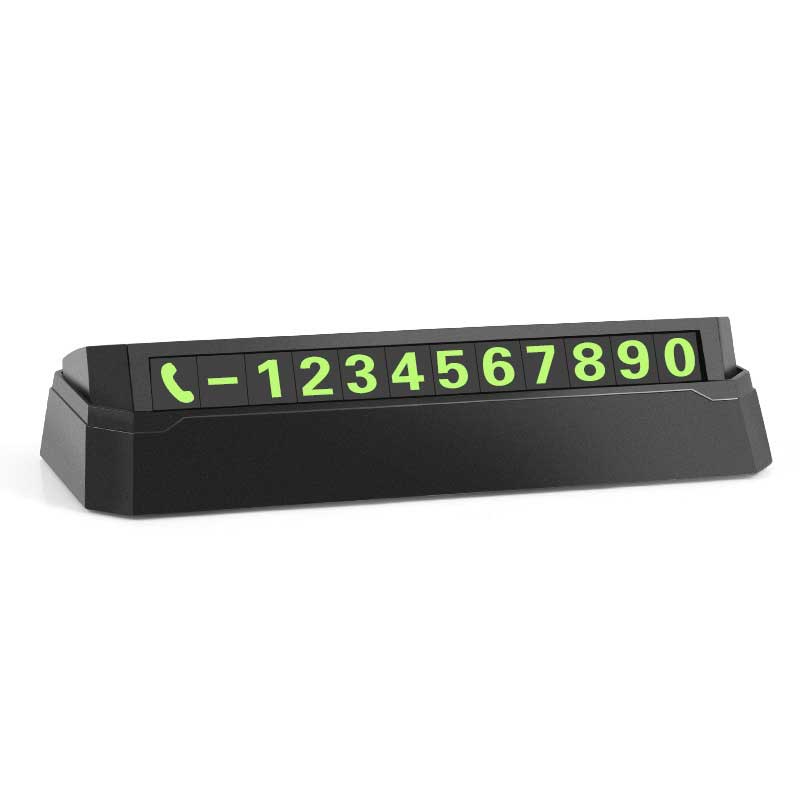 Car temporary parking phone number double park telefon nombor dashboard abs material glow in the dark letter