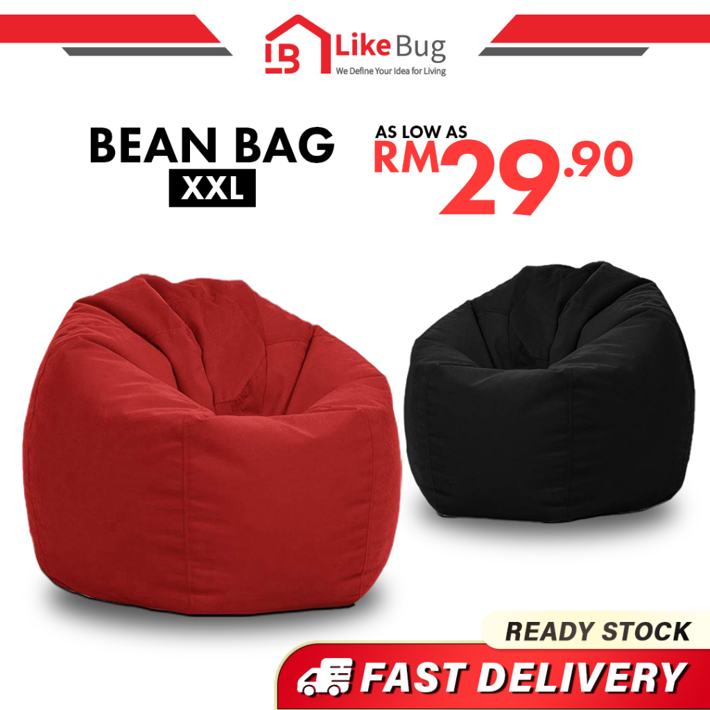 Like Bug Extra Large Back Fluffy Comfy Bean Bag Sofa with Filler