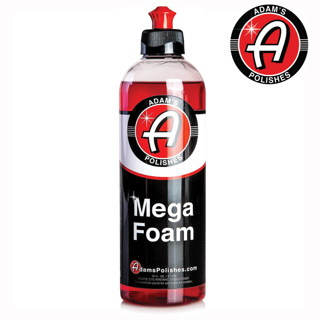 Adam's Mega Foam Shampoo - Car Wash - Highly Concentrated - High Foaming - 16oz/473ml