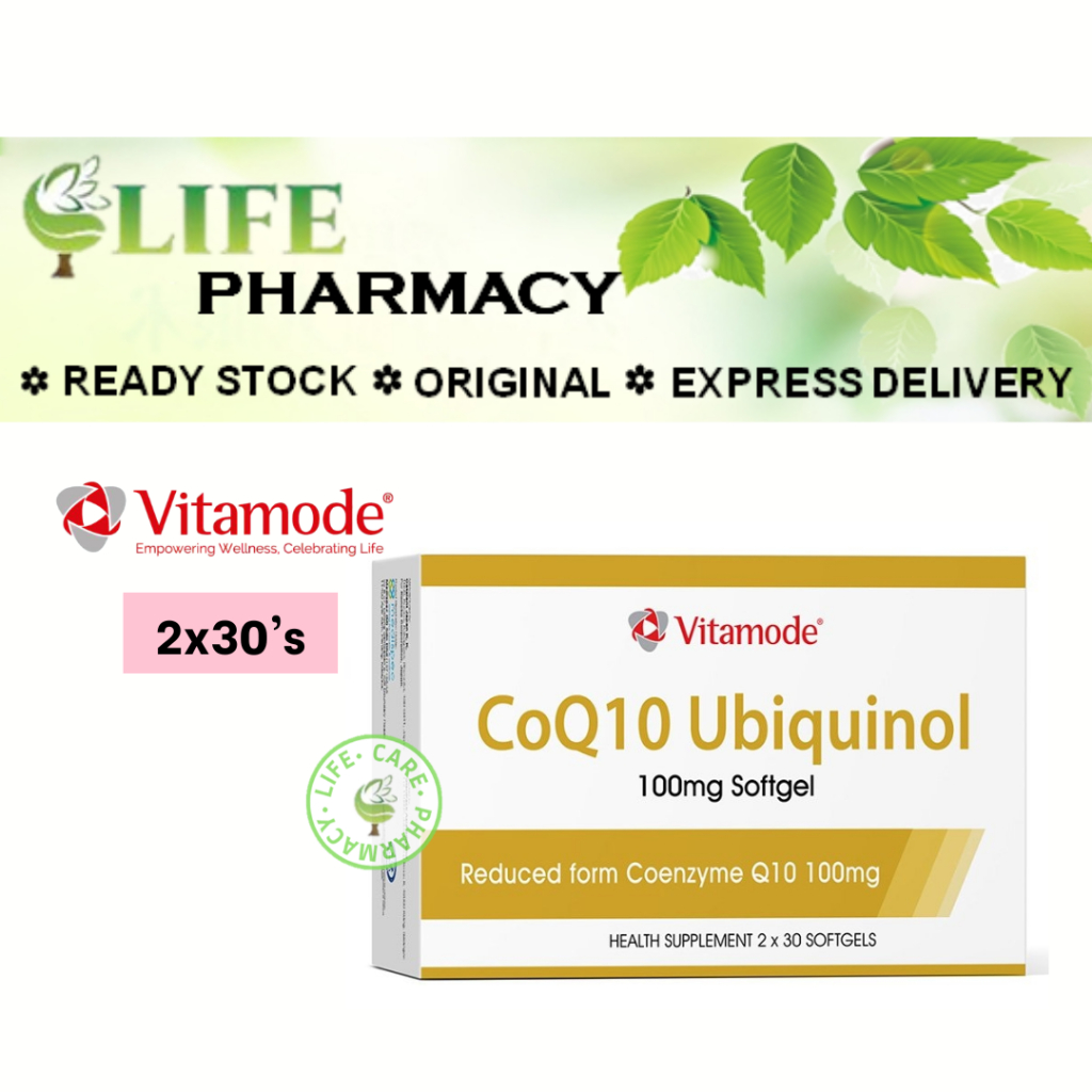 Vitamode CoQ10 UbiQuinol 100mg 2x30's / 30's | Shopee Malaysia