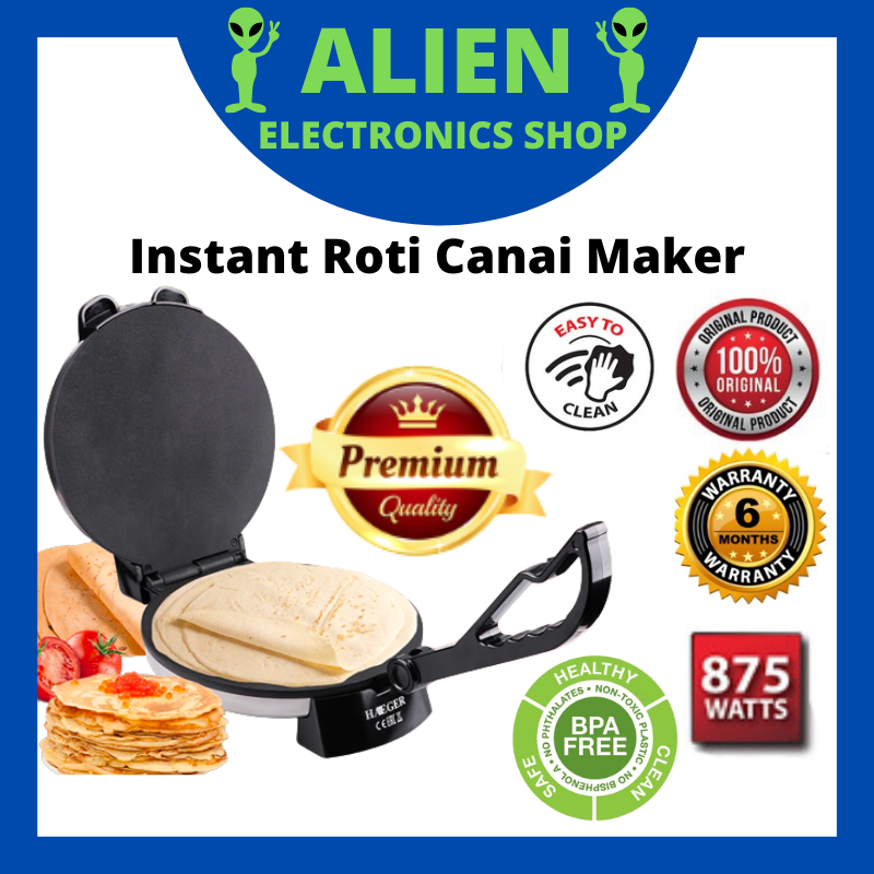 Pembakar Roti Maker Tortilla Chapati Maker Press Mesin Bakar Roti 875W Paratha Chapati Flat Bread