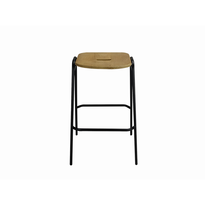 MADE OF POWDER COATED MILD STEEL FRAME AND SPLID WOODEN SEAT WINDSOR BAR STOOL