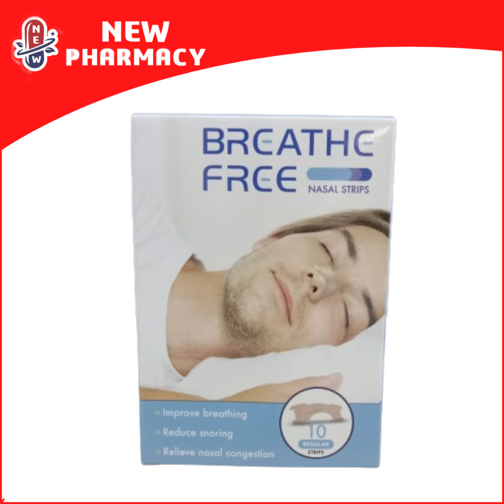 Breathe Free Anti Snoring Anti Nasal Congestion Nasal Strips Regular