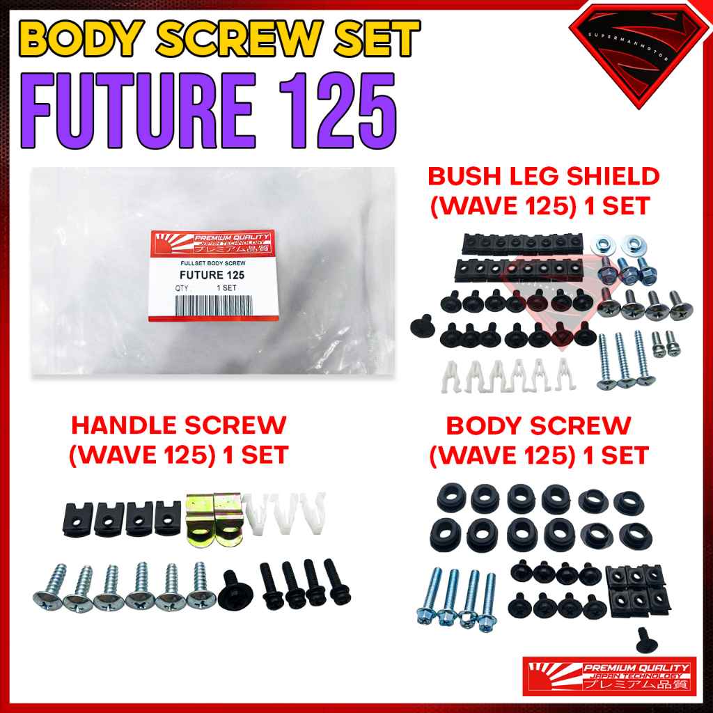 COVERSET SCREW HONDA FUTURE 125 FUTURE125 FUTURE-125 SKREW SKRU FULL SET