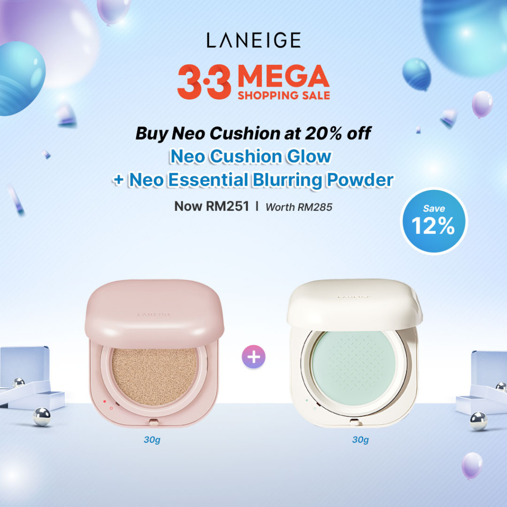 Laneige Neo Cushion Glow + Neo Essential Blurring Powder Shopee Malaysia